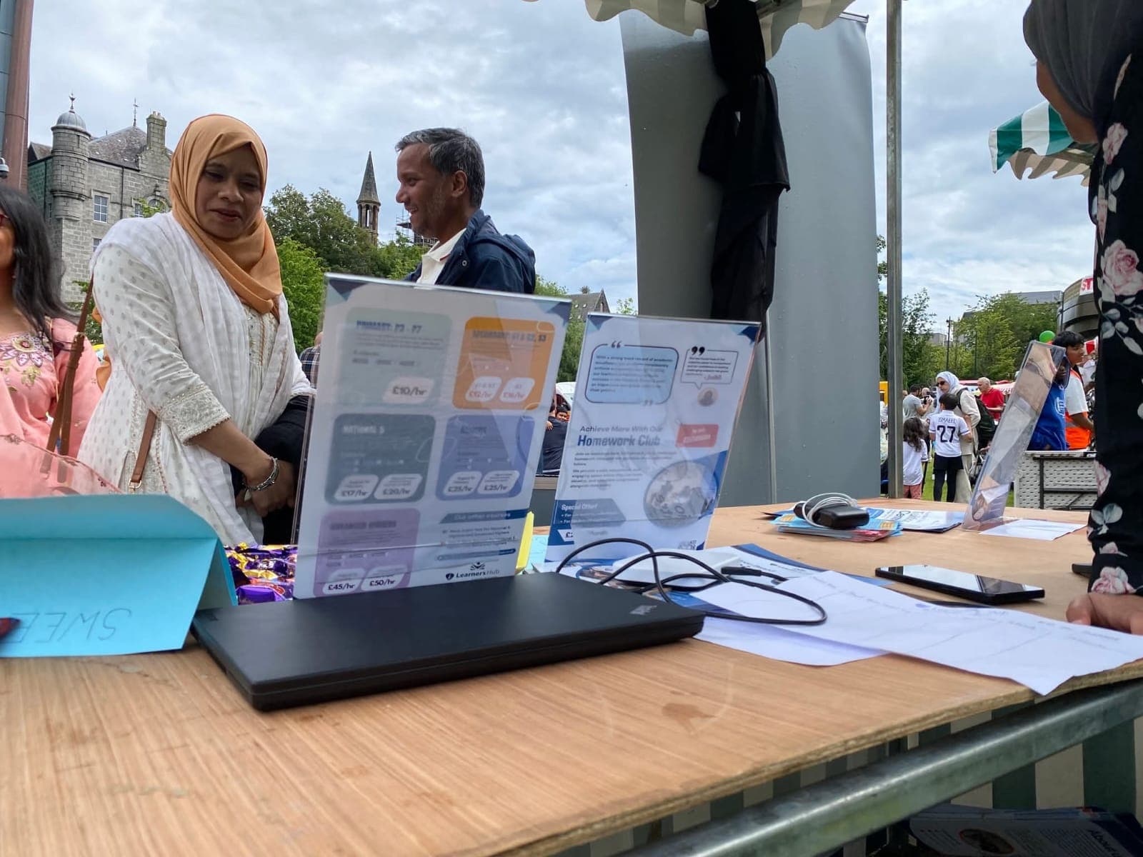 Events booklet with colorful cover