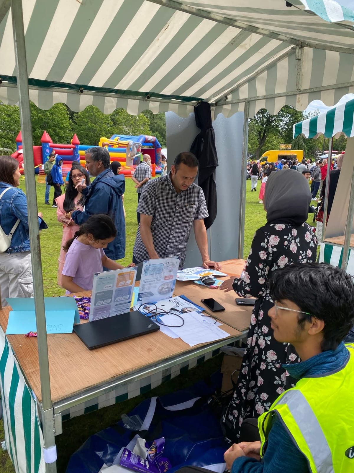 Events booklet with colorful cover