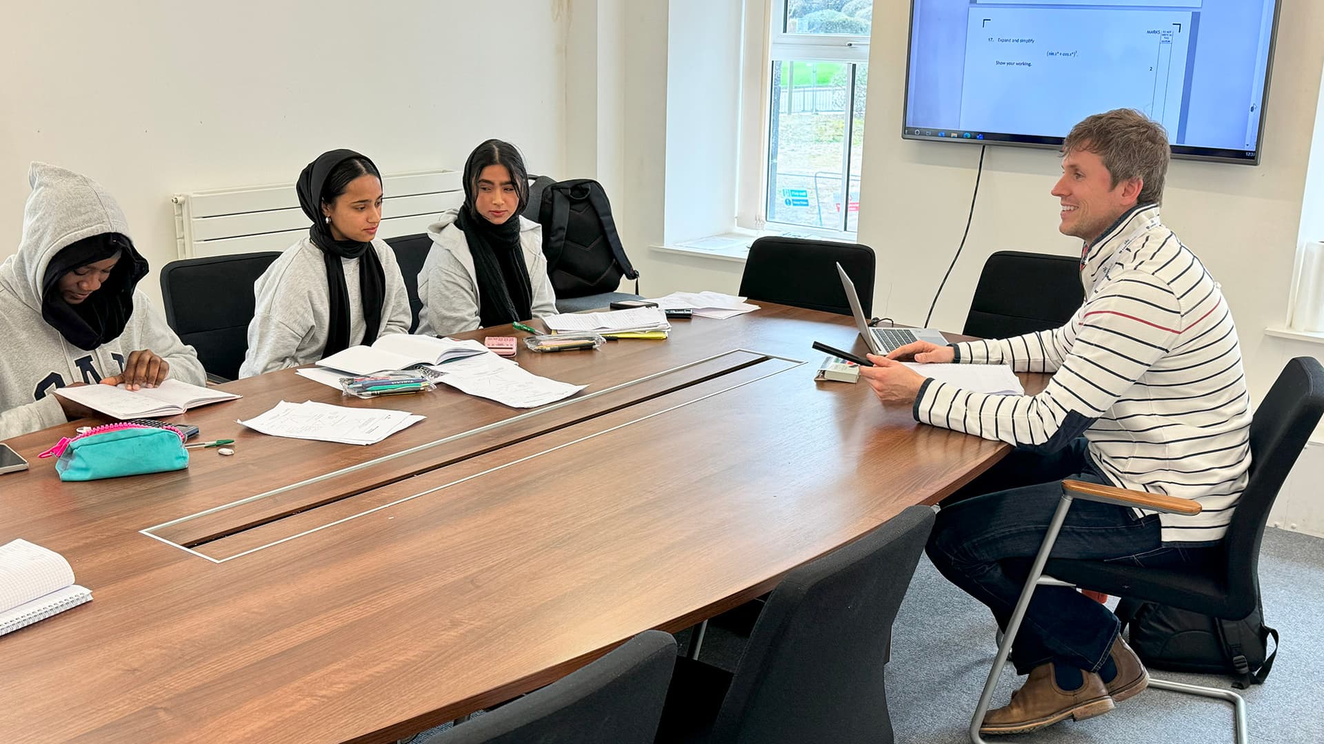 Students engaged in a group activity