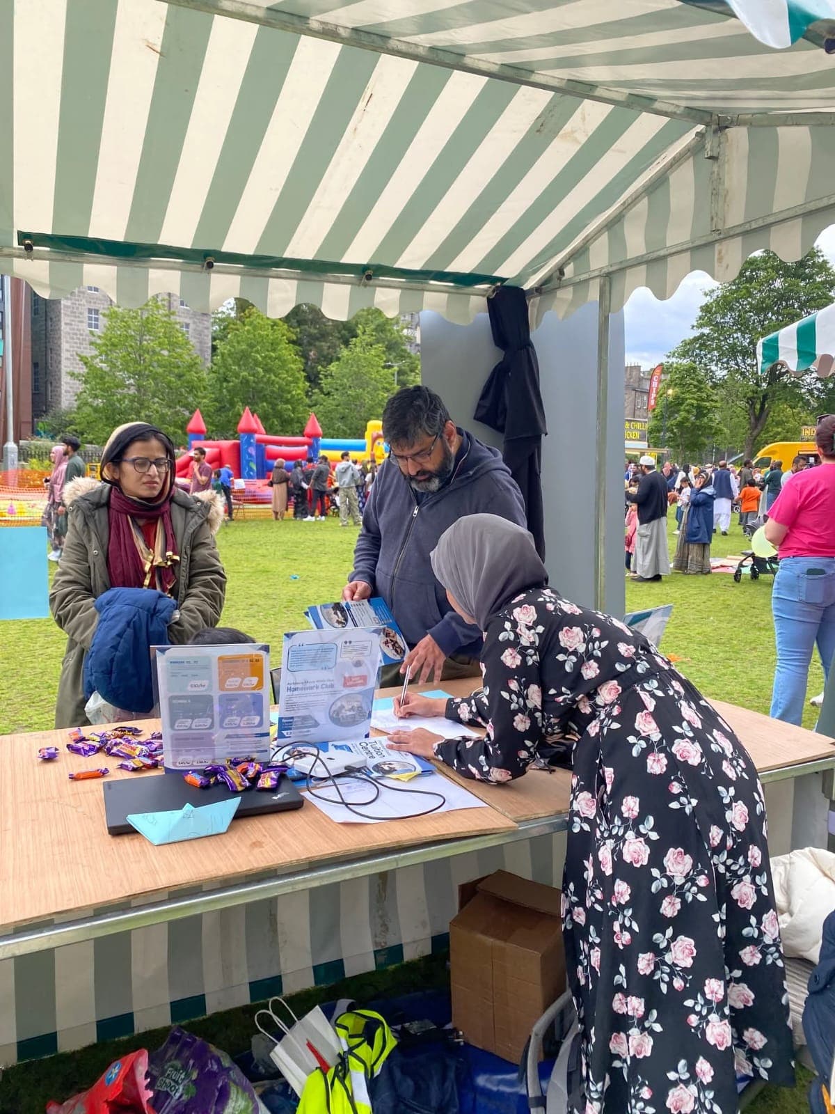 Events booklet with colorful cover